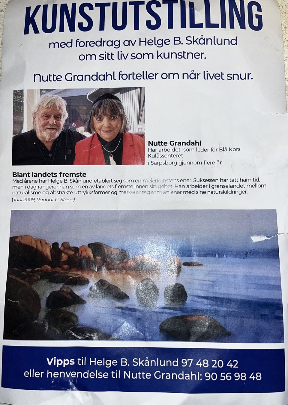 Kunstutstilling /Helge B. Skånlund