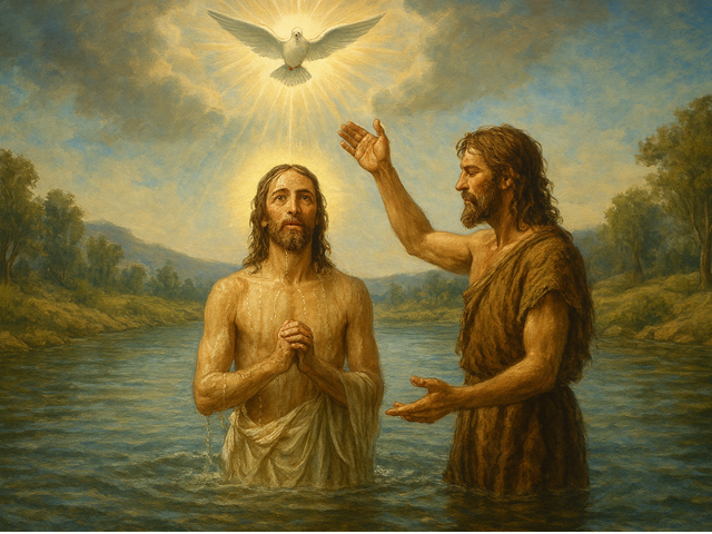 Jesus blir døpt