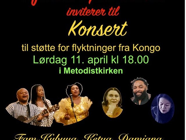 AFRICAN OPEN DOORS inviterer til KONSERT med FAMILIEN KUBUYA med band, Damiana, Dominique og  Orathai. Offer til inntekt for Aksjon Håp - Uganda. Måltid og fellesskap.  Gi din gave på VIPPS 955 304.